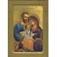Holy Family Wood Icon Plaque with Depression cm.10x15 - 4"x6"