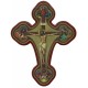 Crucifixion (4 évangélistes) solide Croix en rouge/ Or   cm.20x27 x 8 "x 10 1/2"