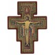 Saint Damian Cross Lacquered Red cm.14x19 - 5 1/2"x 7 1/2"