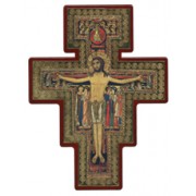 Saint Damian Cross Laquered Red cm.30x40 - 12"x16"