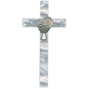 Immitation Mother of Pearl Crucifix with Silver Plated Chalice cm.18.5- 7 1/4"