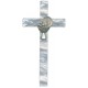 Immitation Mother of Pearl Crucifix with Silver Plated Chalice cm.18.5- 7 1/4"
