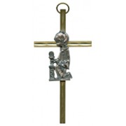 Girl Communion Gold Cross Crucifix cm.10x5- 4"x2"