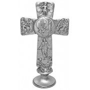 Last Supper Pewter with Base Cross cm.16 - 6 1/4"