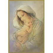 Mother and Child Plaque cm.15.5x10.5 - 4"x6"