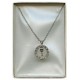 Communion Pendent Chalice with Zircons and Chain SIlver Plated