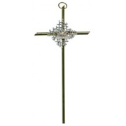 Metal Gold Plated Crucifix Pewter Holy Spirit Silver Plated cm.20- 8"