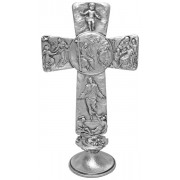 Trinity Pewter Cross with Base cm.16 - 6 1/4"