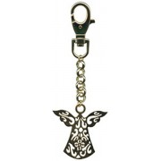 Pewter Purse Charm Gold Angel Gift Boxed