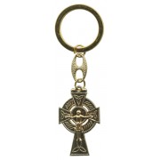 Celtic Cross Keychain Gold Plated