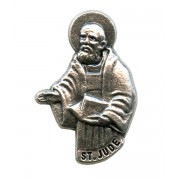 St.Jude Lapel Pin Pewter mm.21- 3/4"