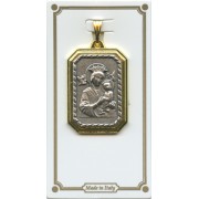Perpetual Help Rectangle 2 Tone Medal mm.25 - 1"