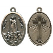 Fatima Oxidized Oval Medal mm.22- 7/8"