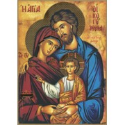 Icon Holy Family Plaque cm.28.5x20.5 - 11 1/4"x8 1/8"