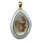 Girl Communion Imitation Mother of Pearl Pendent mm.30 - 1 1/4"