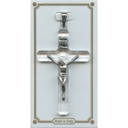 Crystal Lucite Pocket Crucifix mm.38- 1 1/2"