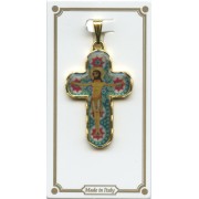 Emerald Murrina Pocket Crucifix Gold Plated mm.30 1 1/4"