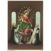 Our Lady of the Rosary Print cm.19x26 - 7 1/2"x 10 1/4"