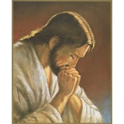 Jesus Praying Plaque cm.25.5x20.5 - 10"x8 1/8"