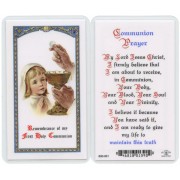 Communion Prayer- Girl English Text Prayer Card cm.6.6x 11.5 - 2 1/2"x 4 1/2"