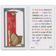 O Holy Spirit Confirmation English Text Prayer Card cm.6.6x 11.5 - 2 1/2"x 4 1/2"
