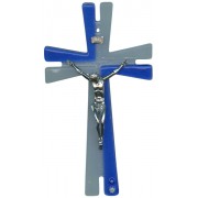Modern 2 Tone Murano Glass Crucifix cm.26 - 10 1/4"