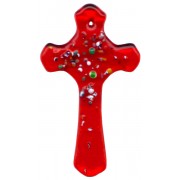 Red Murano Cross Long cm.5 - 2"