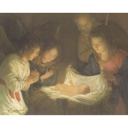 Nativity High Quality Print with Gold cm.20x25- 8"x10"