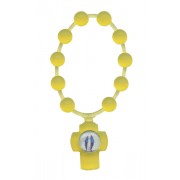 Yellow Flexible Plastic Scented Decade Rosary mm.5