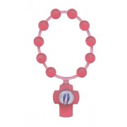 Pink Flexible Plastic Scented Decade Rosary mm.5