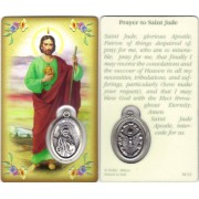 Prayer to/ St.Jude Prayer Card with Medal cm.8.5 x 5 - 3 1/4" x 2"