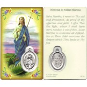 Prayer to/ St.Martha Prayer Card with Medal cm.8.5 x 5 - 3 1/4" x 2"