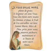 Hail Mary Mini Standing Plaque French cm.7x10 - 3"x4"