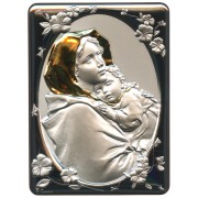 Ferruzzi Silver Laminated Plaque cm.16.5x21.5- 6 1/2"x 8 1/2"