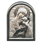 Perpetual Help Plaque with Stand Mother of Pearl Frame cm.6x4.5 - 2 1/4"x 1 3/4"