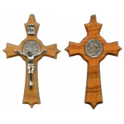 St.Benedict Olive Wood Crucifix mm.48 - 2"