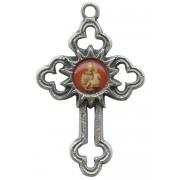 St.Anthony Oxidized Metal Cross mm.40 - 1 1/2"