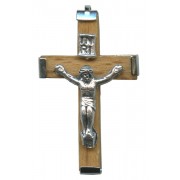 Wood Crucifix Natural mm.35- 1 3/8"