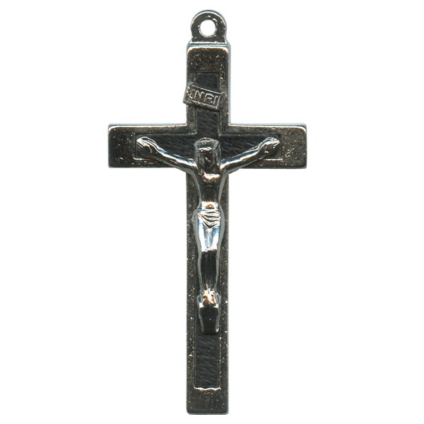 Metal Crucifix Black mm.45 - 1 3/4