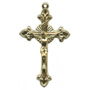 Gold Plated Metal Crucifix mm.53 - 2 1/8"
