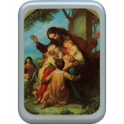 Jesus with Children Plaque cm. 21x29- 8 1/2"x 11 1/2"
