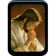 Jesus Praying Plaque cm. 21x29- 8 1/2"x 11 1/2"