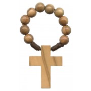 Olive Wood Cord Decade Rosary mm.5
