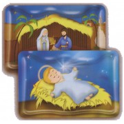 Baby Jesus/ Nativity 3D Bi-Dimensional Cards cm5.5x 8.2 - 2 1/8"x3 1/4"