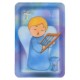 Animated Guardian Angel with Harp and Chalice Fridge Magnet cm.4x6 - 2 1/2"x 4 1/4"