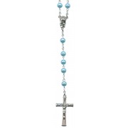 Imitation Pearl Rosary Aqua mm.7 RN7-7