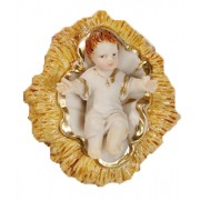 Baby Jesus with Crib Pvc Statue cm.4 - 1/2"