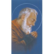 Carte sainte de Padre Pio cm.7x12- 2 3/4 "x 4 3/4"