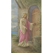 Carte sainte de Jésus à la porte cm.7x12- 2 3/4 "x 4 3/4"