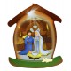 Nativity House Shaped Magnet cm.5.5x6.6 - 2 1/4" x 2 5/8"